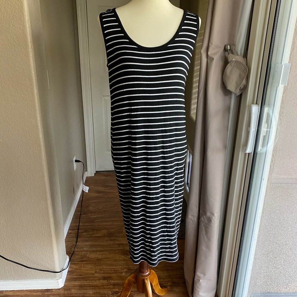 Striped body on dress